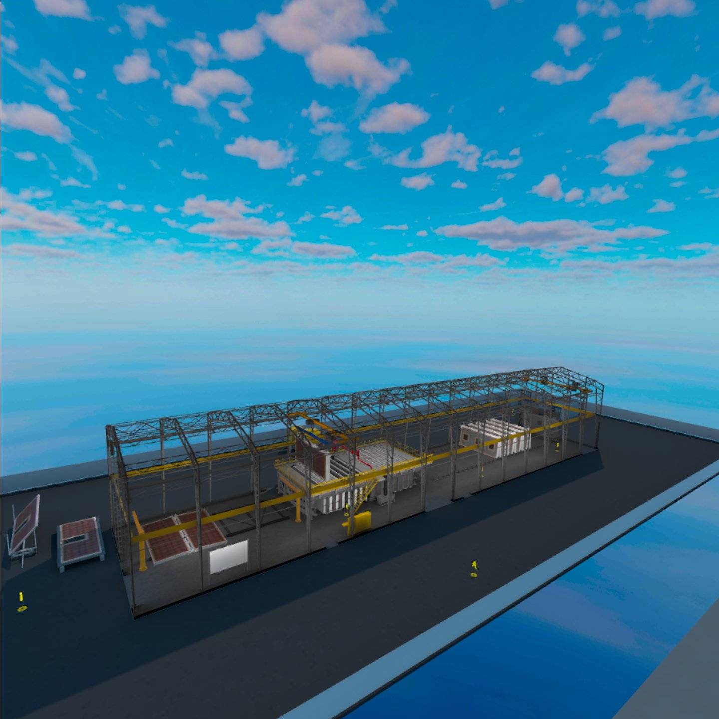 VR walkthrough of a portable precast plant - Research