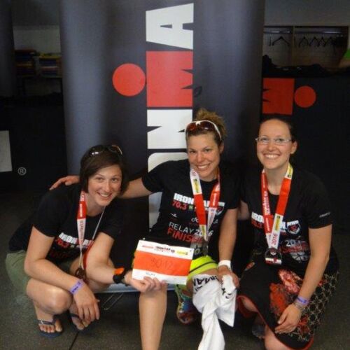 Elisabeth H&ouml;ld (li.) und&nbsp;Anita Kiselka (re.)&nbsp;vom Projektteam GAAS nahmen am IRONMAN 70.3 in St. P&ouml;lten teil (22. Mai 2016) und erreichten den 4. Platz in der Frauen-Staffel | Foto: FH St. P&ouml;lten / Elisabeth H&ouml;ld