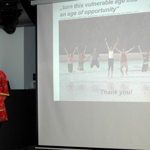 Pr&auml;sentation des Projektes GAAS im Rahmen des Trainingsseminars von Zeit!Raum &ndash; Verein f&uuml;r soziokulturelle Arbeit &ldquo;Create innovative Health-Opportunities for Youth&rdquo; in Wien (22.&ndash;24. September 2015) | Foto: FH St. P&ouml;lten / Elisabeth H&ouml;ld